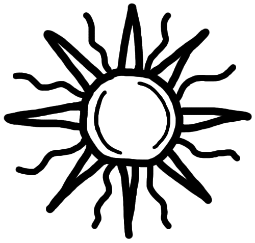 Etching of the sun