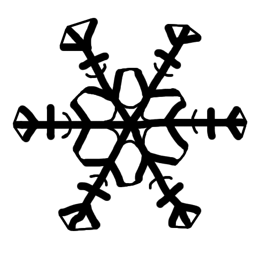 Etching of a snowflake
